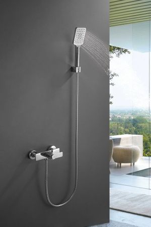 Смеситель для душа Rossinka Rs50 RS50-41 настенный хром с термостатом