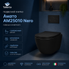 Унитаз подвесной Taliente Amato AM25010 Nero черный с сиденьем безободковый смыв торнадо