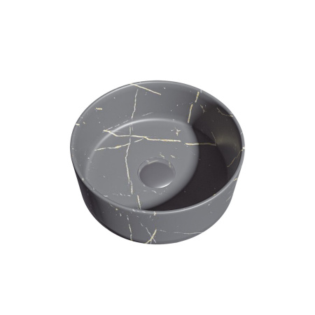 Раковина из сантехнического фарфора Teymi Lina T50181 41х41 накладная цвет серый без отверстий под смеситель