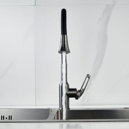 Смеситель для кухни Raffine F303T-3 на мойку оружейная сталь