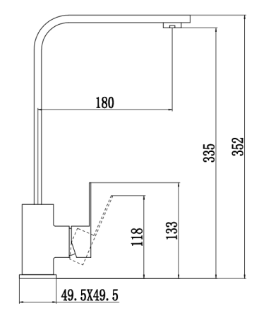 Смеситель для кухни Fmark FS8132C на мойку золото