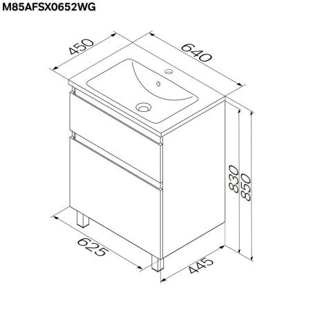 Тумба под раковину Am.Pm X-Joy M85AFSX0652WG 60х40 напольная цвет белый