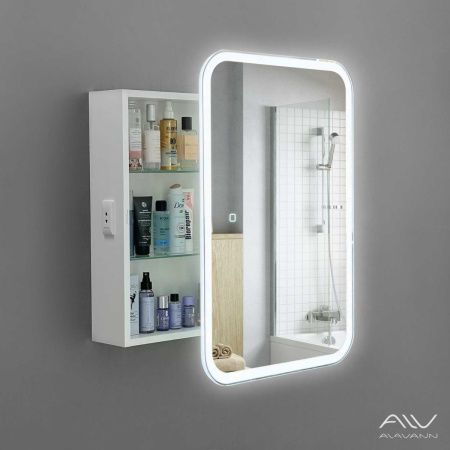 Зеркало-шкаф Alavann Cosmetic ALV1174001 50х80 подвесной цвет белый