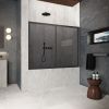 Душевая шторка на ванну Vegas-Glass ZV Protec ZV Protec 190 02М 07 190х140 стекло тонированное профиль черный ориентация универсальная