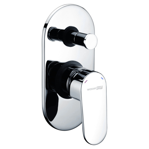 Смеситель для ванны и душа WasserKRAFT Donau 5300 5361 встраиваемый хром - фото 3