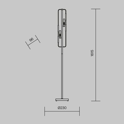 Светильник напольный Maytoni Marmo MOD099FL-02G - фото 3