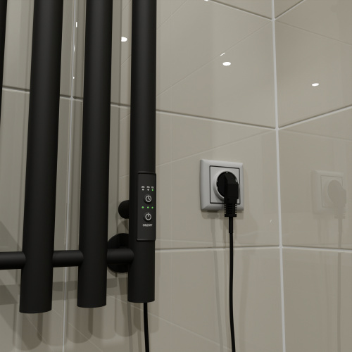 Полотенцесушитель Altasan Арго Арго12021ЧМ подвесной 21х120 электрический черный муар - фото 4