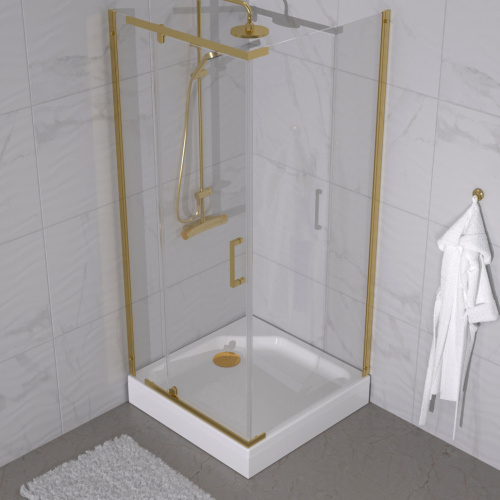 Душевой уголок Тритон Терра Щ0000073931 90х90 стекло прозрачное профиль хром с поддоном - фото 5