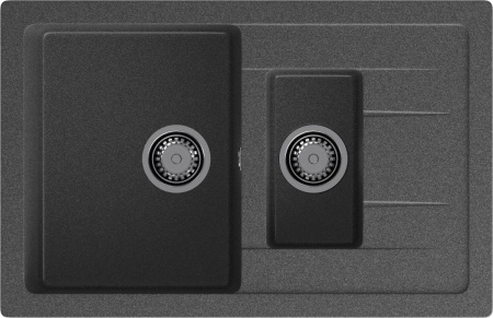 Кухонная мойка Granfest Quadro Q-775KL графит 77х50 цвет графит поверхность матовая