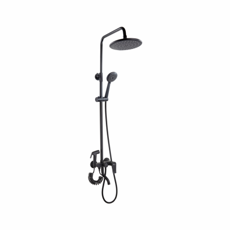 Душевая стойка Plstart PL2403-7 настенная цвет черный