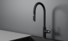 Смеситель для кухни Granula 8168, ШВАРЦ на мойку черный