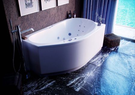 Ванна акриловая Aquatek Таурус TAR170-0000129 170х100 пристенная асимметричная с каркасом без ручек