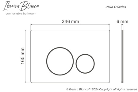 Комплект сантехническая инсталляция с клавишей смыва Iberica Blanca INOX-O IB001.8172