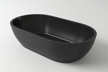 Раковина из искусственного камня Holbi MERCURY 1.02.009.11.3 64х35 накладная цвет черный матовый