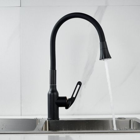 Смеситель для кухни Raffine F303H-3 на мойку черный