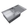 Кухонная мойка Paulmark GERBERG 78F UNI PM217844-BS 45х40 цвет серый поверхность брашированная