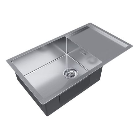 Кухонная мойка Paulmark GERBERG 78F UNI PM217844-BS 45х40 цвет серый поверхность брашированная