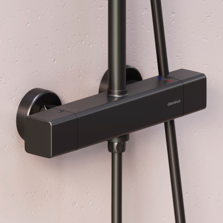 Душевая стойка Damixa Gala 953800300 настенная цвет черный