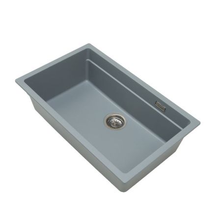 Кухонная мойка Grandex Aqua 500302 75х45 цвет серый поверхность матовая