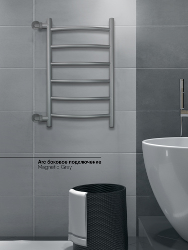Полотенцесушитель Indigo Arc LASW70-40MG-б/п-60 48х70 водяной серый - фото 2