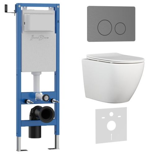 Комплект унитаз с инталляцией и клавишей смыва Iberica Blanca BILBAO ALTO IB.001M.BLA.234.8180 - фото 2