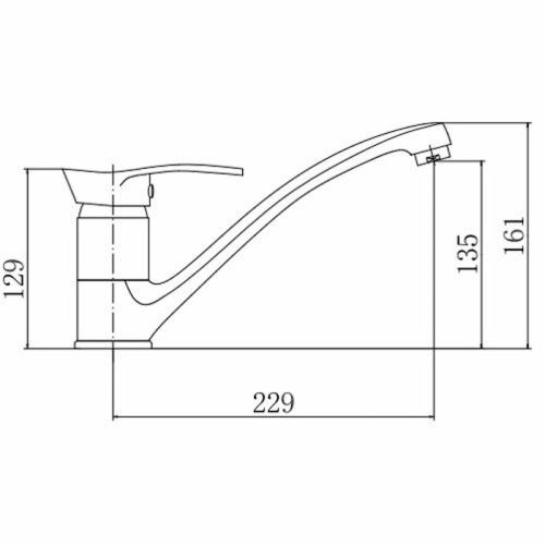 Смеситель для кухни Fashun A4201 на мойку хром - фото 3