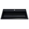 Раковина из искусственного камня Uperwood Barsa 3939193463 80х50 полувстраиваемая цвет черный