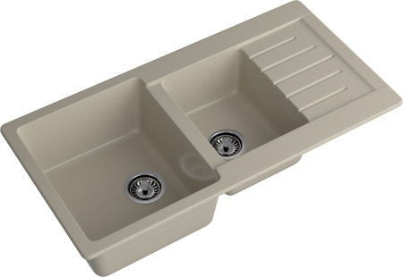 Кухонная мойка Granfest Practik P-980KL топаз 98х50 цвет серый поверхность матовая