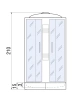 Душевая кабина River NARA LIGHT 90/15 MT (10000002912) 90х90 четверть круга с крышей ориентация универсальная
