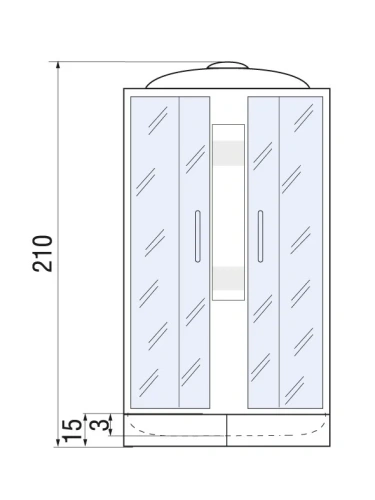 Душевая кабина River NARA LIGHT 90/15 MT (10000002912) 90х90 четверть круга - фото 2