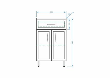 Комод Stella Polar Концепт SP-00000153 50х30 напольный цвет белый