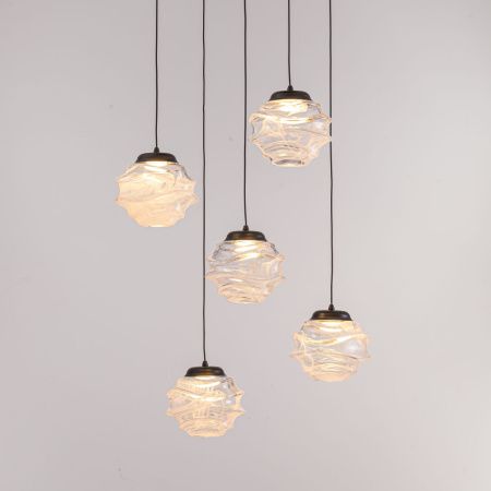 Светильник подвесной Delight Collection MD25030003-5A matt black/clear