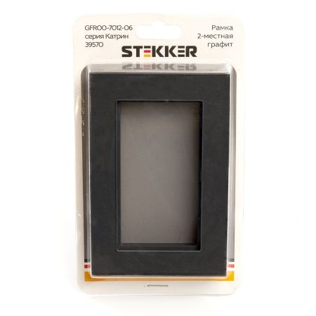 Рамка двухместная без перемычки Stekker Катрин 39570