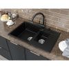 Кухонная мойка Grandex Aqua 600115 80х50 цвет черный поверхность матовая