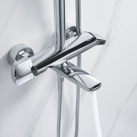 Душевая стойка Rose R3936 настенная цвет хром