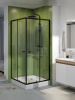 Душевой уголок Teymi Helmi T00604 90х90 стекло прозрачное профиль черный с поддоном