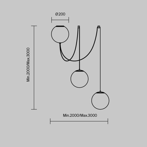 Светильник подвесной Maytoni Twins Modern MOD427PL-L30B3K1 - фото 2
