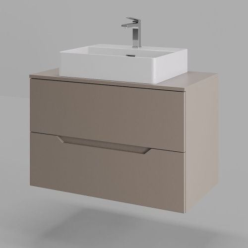 Тумба с раковиной Orange Line Li-80TuLMDF+B04-500W 80х50 цвет бежевый - фото 2