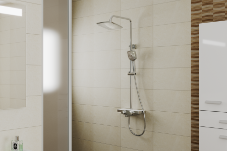 Душевая стойка Rush ST4235-50 настенная цвет хром