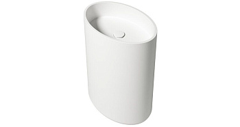 Раковина из искусственного камня Zenon Elipse 4000.000.000.000.39675 54х36 напольная цвет белый матовый