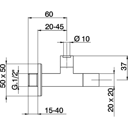 Угловой вентиль 1/2" Cisal Complementi ZA00291021 Акция - фото 2