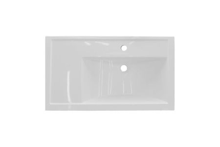 Раковина из искусственного камня Эстет Валенсия ФР-00014403 80х50 накладная цвет белый 1 отверстие под смеситель