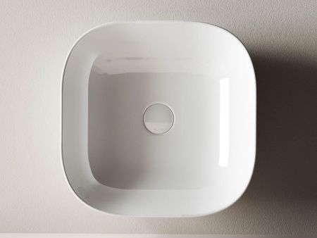 Раковина из сантехнического фарфора Ceramica Nova ELEMENT CN6010 40х40 накладная цвет белый без отверстий под смеситель