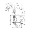 Смеситель Cisal Victorian VT00051027 на раковину бронза