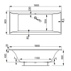 Ванна акриловая Vagnerplast Veronela VPBA180VEA2X-04 180х80 пристенная прямоугольная без каркаса
