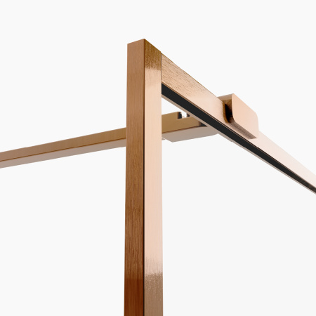 Душевая перегородка New Trendy AVEXA Copper brushed EXK-3800 110х200 стекло прозрачное профиль медь брашированная