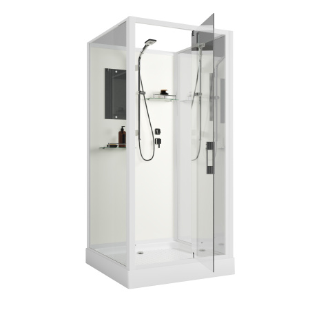 Душевая кабина Niagara Standart ST80/15Q/BK 80х80 квадратная без крыши ориентация универсальная Душевая кабина Niagara Standart ST80/15Q/BK 80х80 квадратная без крыши ориентация универсальная