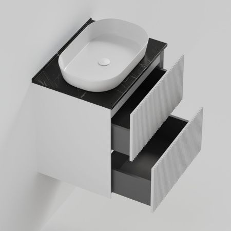 Тумба со столешницей La Fenice TERRA TWIN NFNC-01-TER-B-60-2-3-GB 60х50 подвесная цвет белый