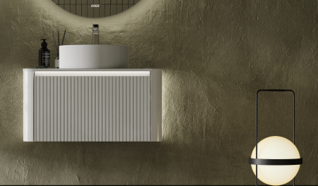 Тумба под раковину Jorno LUMINO Lum.01.120/P/W/JR 120х52х42 подвесная цвет белый