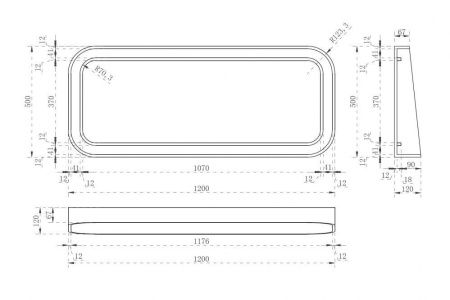 Зеркало с подсветкой Abber AT6702Rubin 120х50